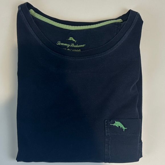 Tommy Bahama Big & Tall Bali Skyline Tee in Bering Blue - Size 1XLB - Picture 2 of 7